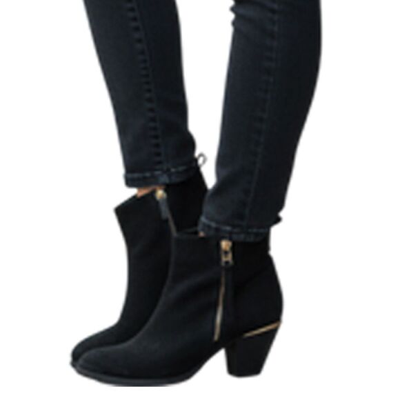 Steve Madden WanTagh Leather Black Booties - Size 8.5 - Picture 5 of 13